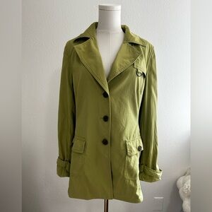 Casual Corner Light Green Trench Coat